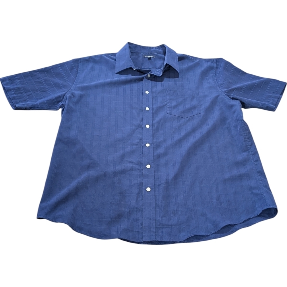 Croft & Barrow Navy Button Down Shirt Men's XL Blue